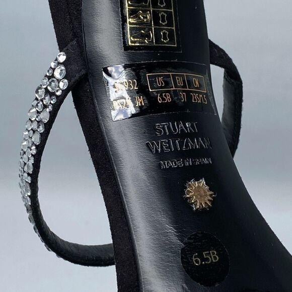Stuart Weitzman Suede Embellished Sandals size 6.5 - Picture 11 of 11